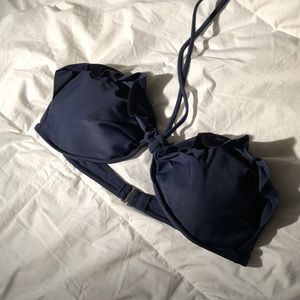 Ruffle Halter Bandeau Bikini Top